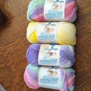 Lion Brand Ice Cream Light Weight (3) - 4 skeins total